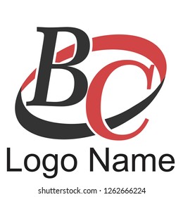 BC Alphabet logos, future techno alphabet, minimalistic vector typeface, Initial Logos