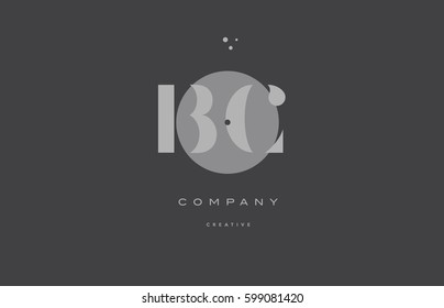 bc b c  grey modern stylish alphabet dot dots eps company letter logo design vector icon template 