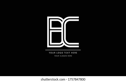 BC CB abstract vector logo monogram template