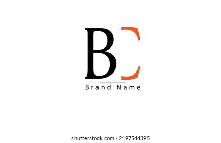 BC CB B C  abstract vector logo monogram template