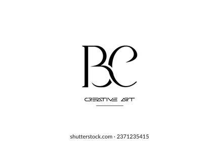 Logo-Monogramm für abstrakte Buchstaben BC, CB, B, C