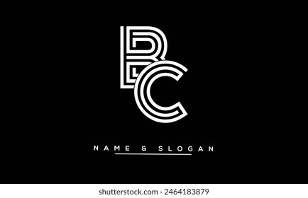 BC, CB, B, C Abstrakte Buchstaben Logo Monogramm