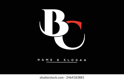 BC, CB, B, C Letras Abstractas Logo Monograma