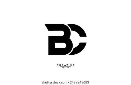 BC, CB, B, C, Letras Abstractas Logo monograma