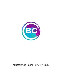 BC, elementos de plantilla de diseño del logotipo de la letra CB. Logo de la letra digital abstracta moderna. Ilustración vectorial. Logo de la tecnología.