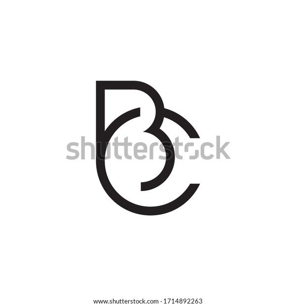 Bc Cb Letter Logo Design Vector Stock Vector (Royalty Free) 1714892263