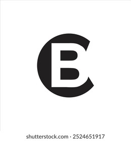 Bc or Cb letter logo design,negative space, unique creative icon and modern pattern