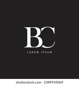 BC, cb, Letter Monogram logo design, Vector template.