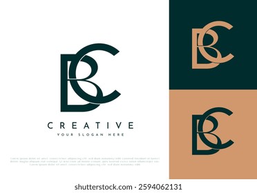 BC, CB Minimalist Letter Monogram Logo Design 