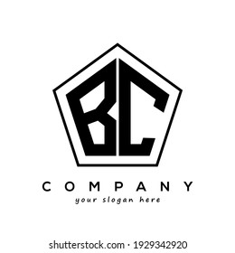 diseño de logotipo de letras creativas de BC