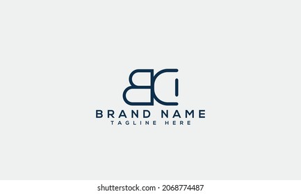 Plantilla de icono del logotipo del vector de letras modernas creativas de BC