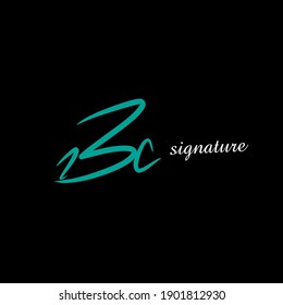 Bc handwritten logo for identity