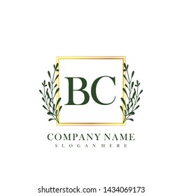 BC Initial beauty floral logo template