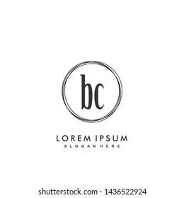 BC Initial beauty monogram logo vector