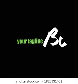 Bc initial handwriting logo for identity
