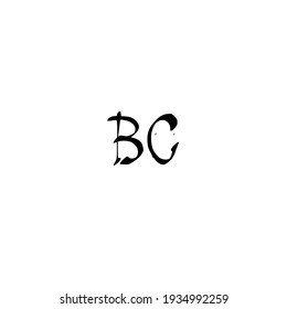 BC initial handwriting logo for identity