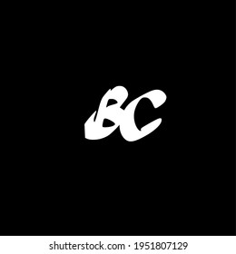 logotipo manuscrito inicial de BC para la identidad