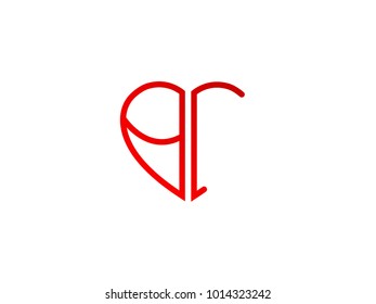 BC initial heart shape red colored logo