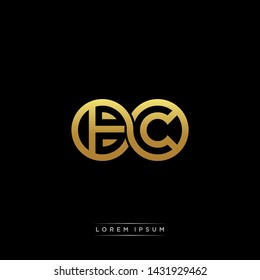 BC initial letter linked circle capital monogram logo modern template