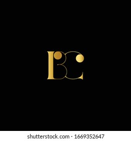Plantilla de diseño de logotipo de letras iniciales BC vectorial
