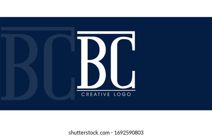 Plantilla de diseño de logotipo de letras iniciales BC vectorial
