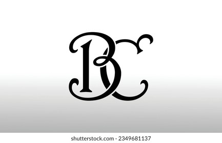 BC initial letter logo design template 