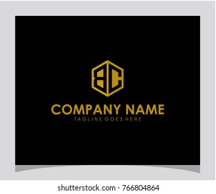 BC initial letter logo design