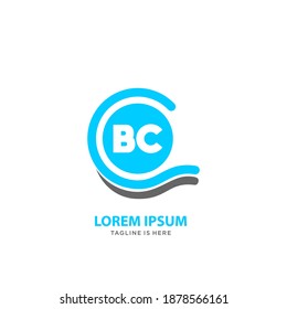 BC Initial letter logo template vector	