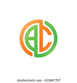 BC initial letters linked circle logo orange green