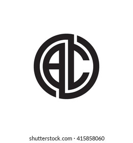 BC initial letters linked circle monogram logo