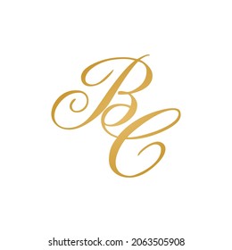 BC initial logo design vektor stock