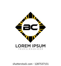 BC initial logo template vector