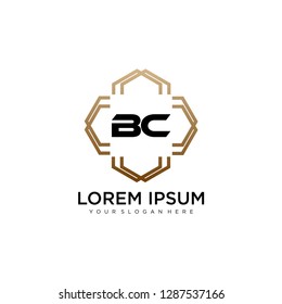 BC initial logo template vector