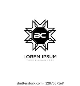 BC initial logo template vector