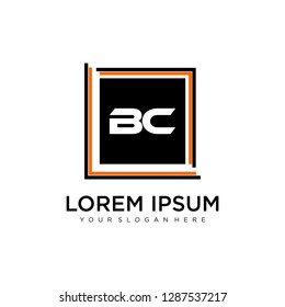 BC initial logo template vector