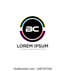 BC initial logo template vector