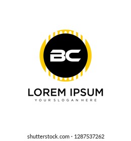 BC initial logo template vector