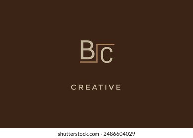 BC Initial Modern Elegant Letters Logo.
