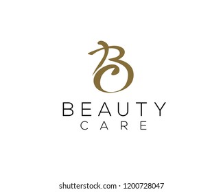 Bc initials beauty logo design inspiration