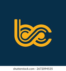 bc Buchstabe unendlich abstraktes Logo modernen Stil 
