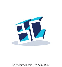 bc Buchstabe unendlich abstraktes Logo modernen Stil 