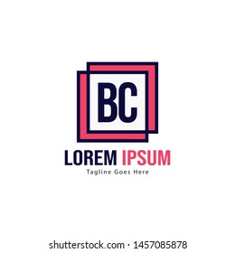 BC Letter Logo Design. Creative Modern BC Letters Icon Illustration