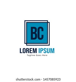 BC Letter Logo Design. Creative Modern BC Letters Icon Illustration