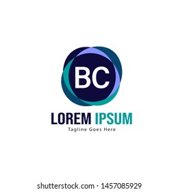 BC Letter Logo Design. Creative Modern BC Letters Icon Illustration