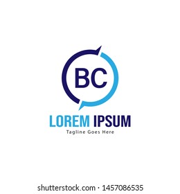 BC Letter Logo Design. Creative Modern BC Letters Icon Illustration