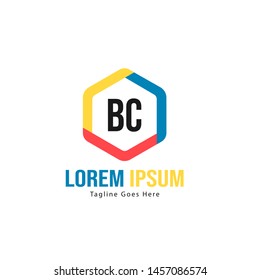 BC Letter Logo Design. Creative Modern BC Letters Icon Illustration