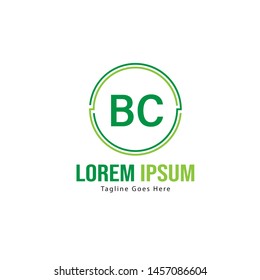 BC Letter Logo Design. Creative Modern BC Letters Icon Illustration