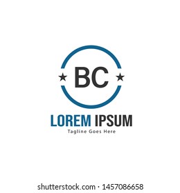 BC Letter Logo Design. Creative Modern BC Letters Icon Illustration