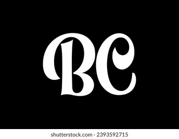 diseño de logotipo de letras BC y monograma, diseño de logotipo vectorial