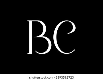 diseño de logotipo de letras BC y monograma, diseño de logotipo vectorial